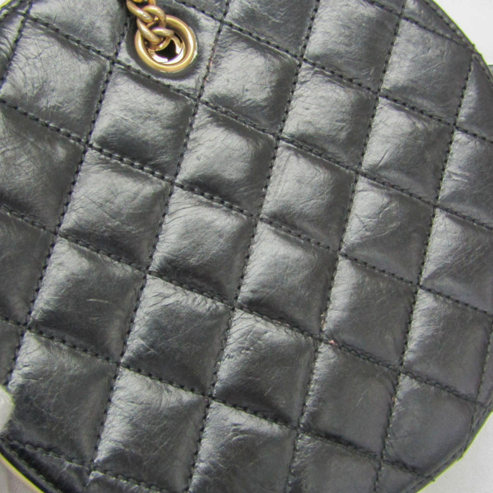 CHANEL Black Leather Logo Shoulder Bag - Picture 11 of 15